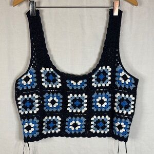 NWT! Sincerely Jules Crochet Granny Square Crop Top